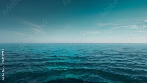 Wallpaper Mural Calming Ocean-Inspired Gradient Background with Teal, Turquoise, and Sky Blue Torontodigital.ca