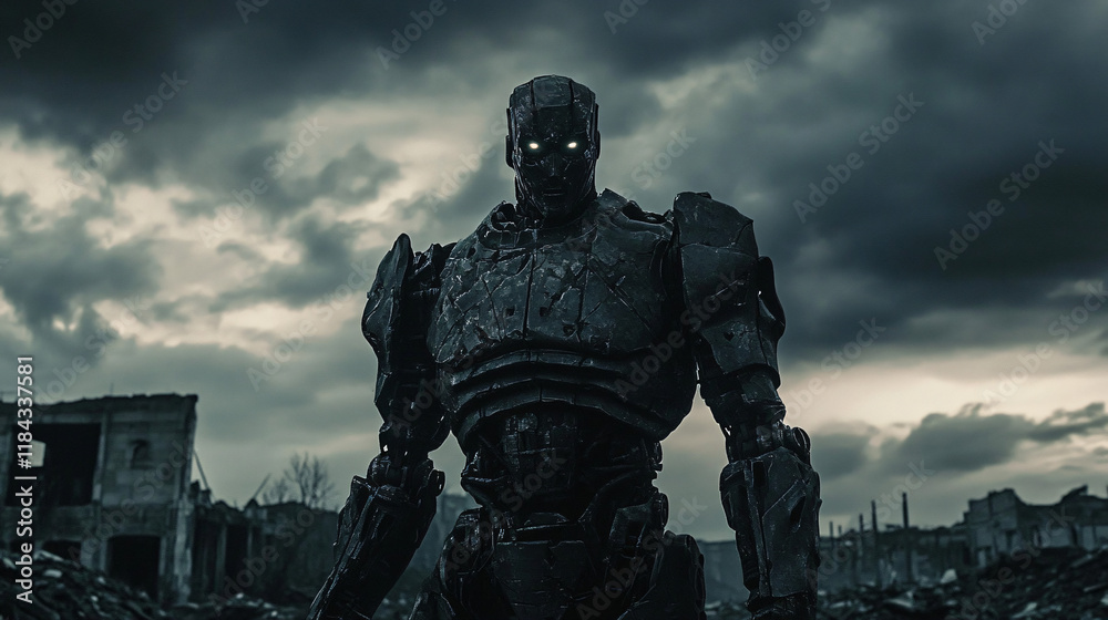 A knight in dark armor stands alone in an abandoned castle, his glowing eyes scanning the ruins. The wind howls through broken windows, and the silence is overwhelming. A knight in dark armor stands alone in an abandoned castle, his glowing eyes scanning the ruins. The wind howls through broken windows, and the silence is overwhelming.