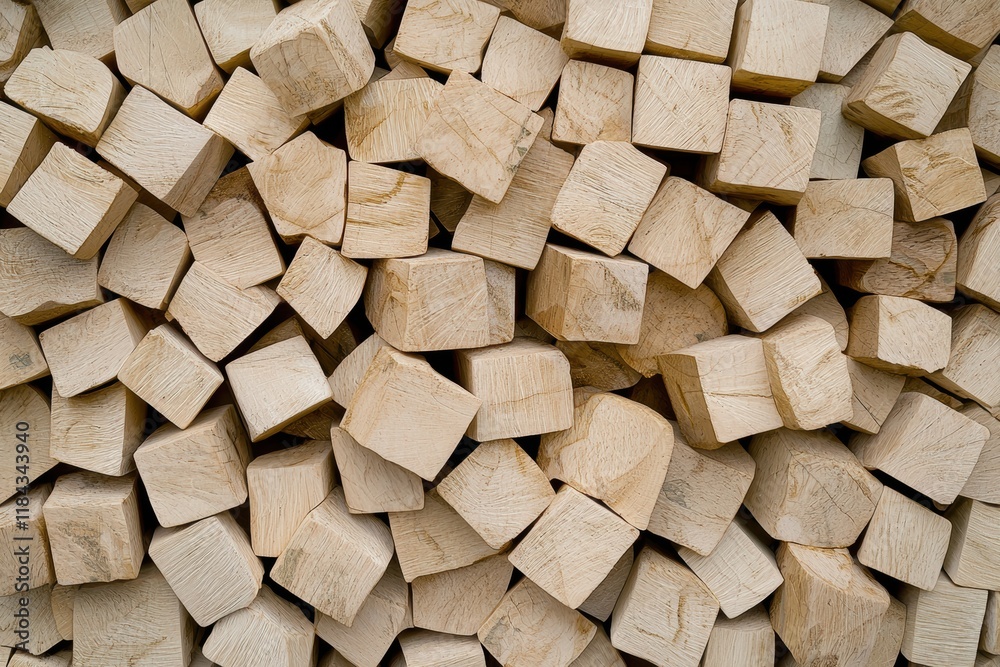 Natural Light Wooden Cubes Stacked Together in a Textured Background Scene Natural Light Wooden Cubes Stacked Together in a Textured Background Scene