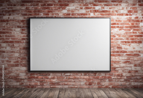 Blank Canvas on Brick Wall A Creative Space
