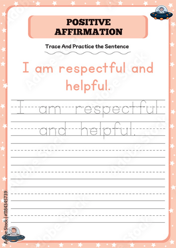 Positive affirmation activity worksheets for toddlers 