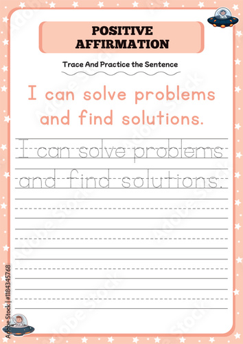 Positive affirmation activity worksheets for toddlers 