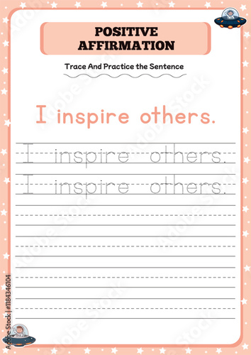 Positive affirmation activity worksheets for toddlers 
