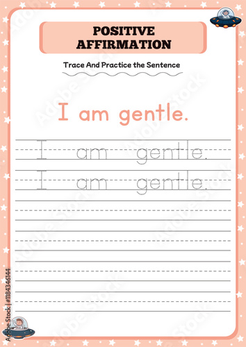 Positive affirmation activity worksheets for toddlers 