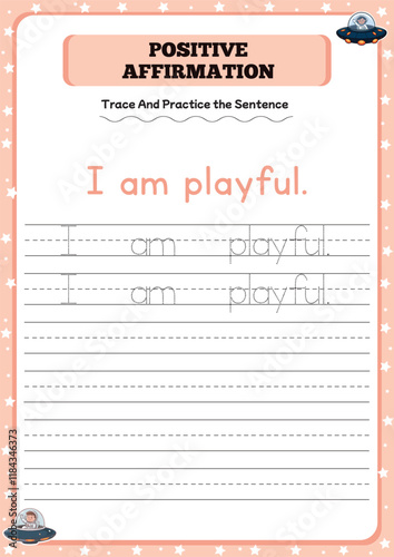 Positive affirmation activity worksheets for toddlers 