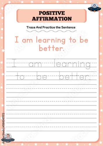 Positive affirmation activity worksheets for toddlers 