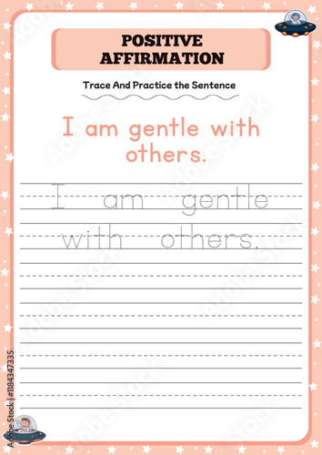Positive affirmation activity worksheets for toddlers 