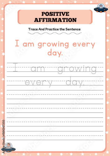 Positive affirmation activity worksheets for toddlers 