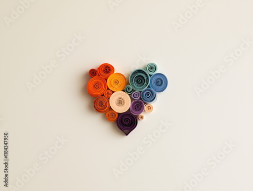 Explore the Beauty of Vibrant Quilled Hearts: Intricate Designs and a Rainbow of Colors Perfect for Gifts and Home Decor