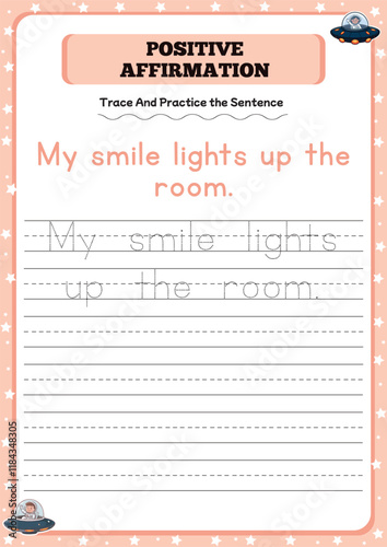 Positive affirmation activity worksheets for toddlers 