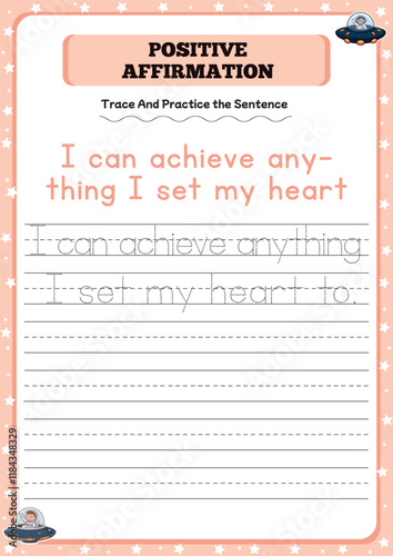 Positive affirmation activity worksheets for toddlers 