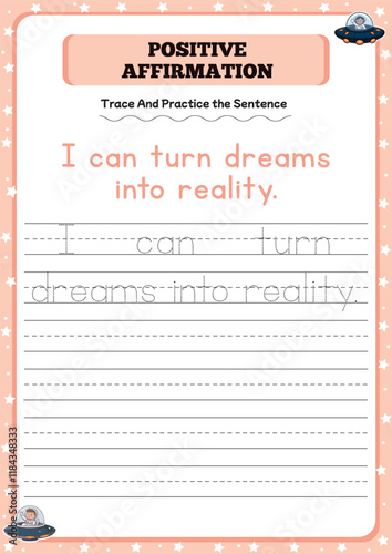 Positive affirmation activity worksheets for toddlers 
