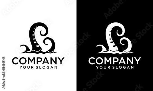 vector logo illustration 3 octopus tentacles