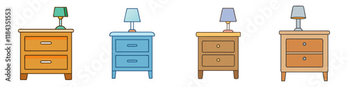 nightstand vector icon, furniture vector illustration - simple illustration of nightstand perfect for logos, and furniture- themed designs.