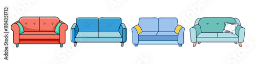 Wallpaper Mural reclining sofa vector icon, furniture vector illustration - simple illustration of reclining sofa perfect for logos, and furniture- themed designs. Torontodigital.ca