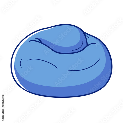 bean bag vector icon, furniture vector illustration - simple illustration of bean bag perfect for logos, and furniture-themed designs.