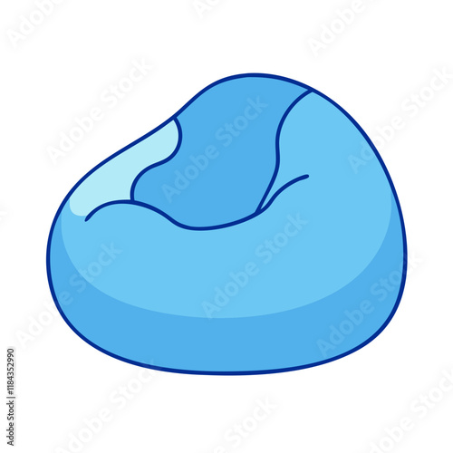 bean bag vector icon, furniture vector illustration - simple illustration of bean bag perfect for logos, and furniture-themed designs.