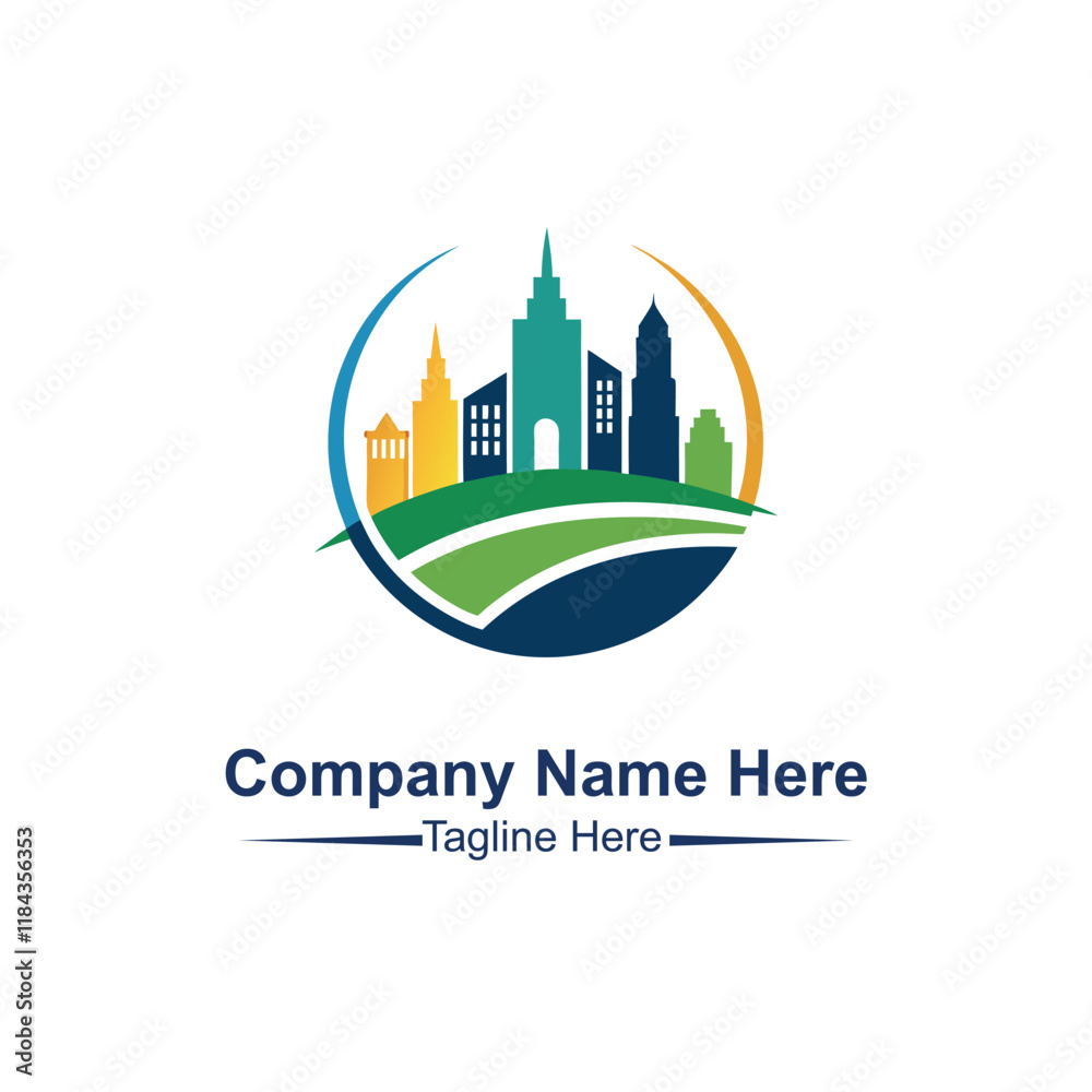 Fototapeta premium City Sky Logo