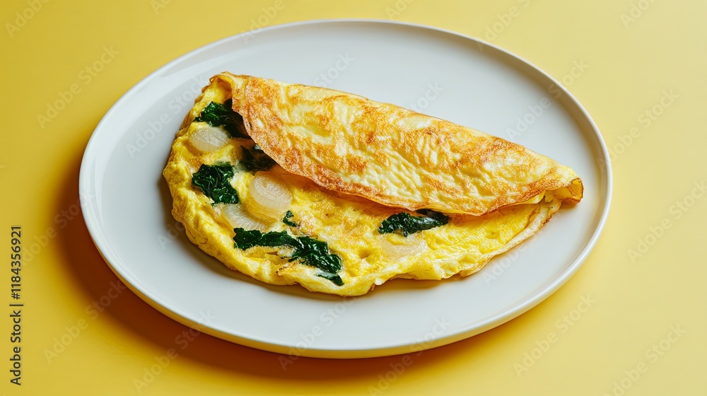 Savory Spinach and Onion Omelet - Perfect Morning Meal Savory Spinach and Onion Omelet - Perfect Morning Meal