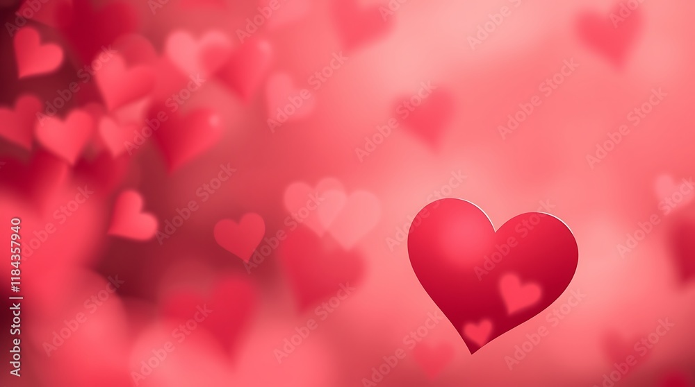Romantic Valentine's Day Background with Hearts, Roses- Ideal for Celebrations and Love-Themed Designs Romantic Valentine's Day Background with Hearts, Roses- Ideal for Celebrations and Love-Themed Designs