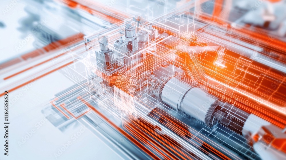 Fototapeta premium Cutting Edge Digital Circuits and Technology Futuristic Engineering Concept