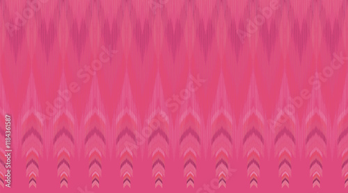 Beautiful abstract vector art of Ikat tribe. Seamless Ikat pattern in tribal style. Native embroidery.