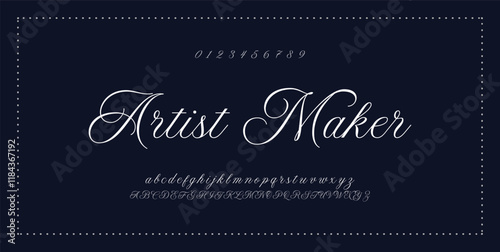 Signature Font Calligraphy Logotype Script Font Type Font lettering handwritten