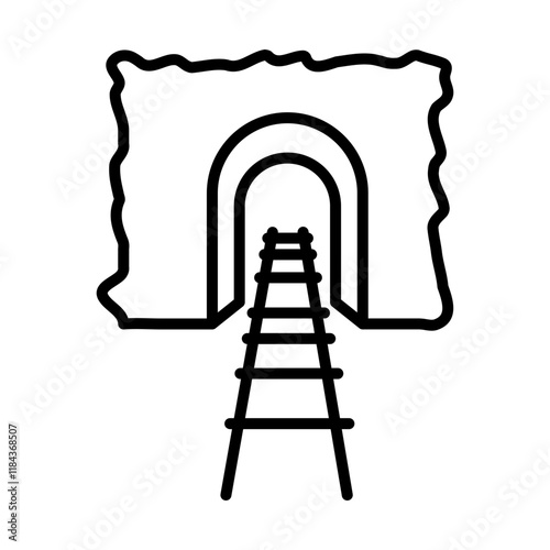 Mining Tunnel Icon Design