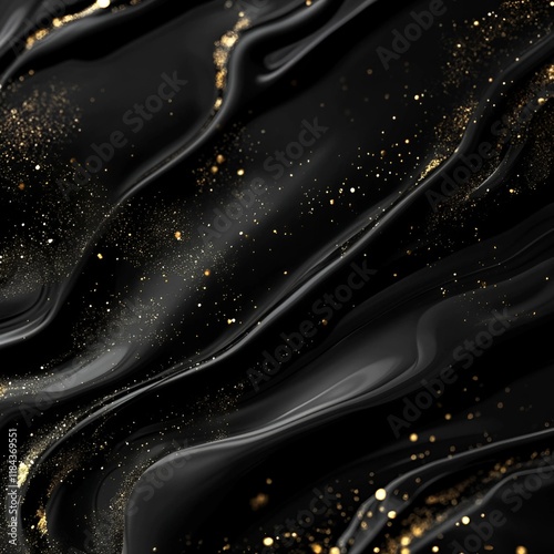 abstract blaxk background with stars photo