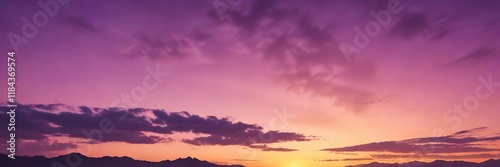 Sunset sky with orange-purple gradient background, sunset sky, warm colors