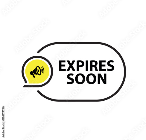 expires soon text on white background	