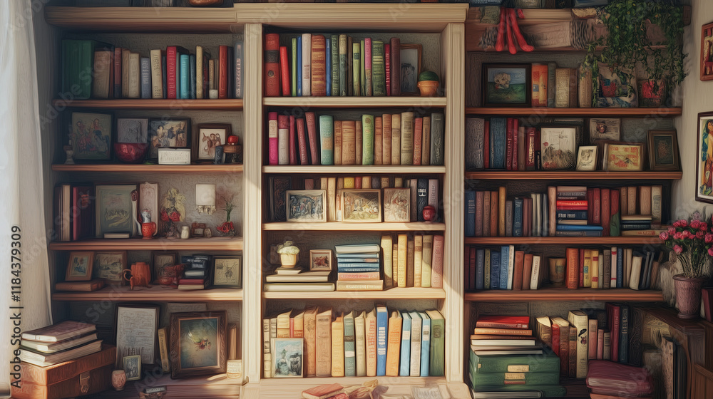 Petit bibliothèque a l'intérieur Petit bibliothèque a l'intérieur