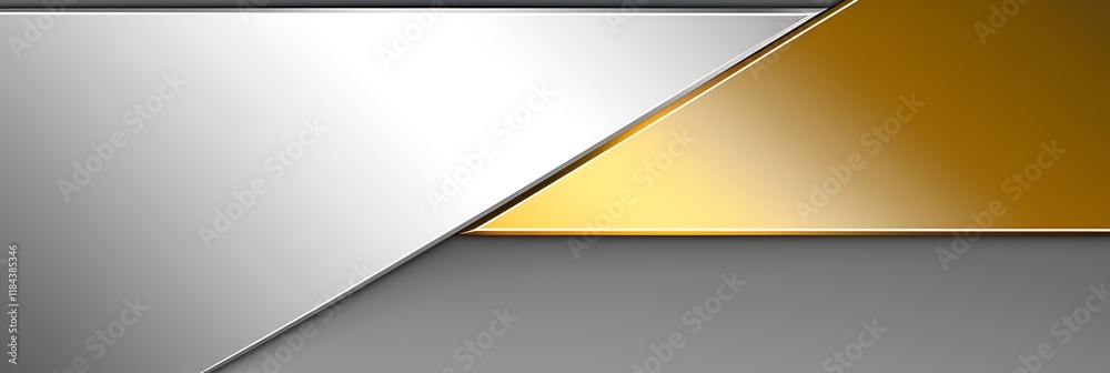 Elegant gold and silver metallic gradient color background with reflective highlights Elegant gold and silver metallic gradient color background with reflective highlights