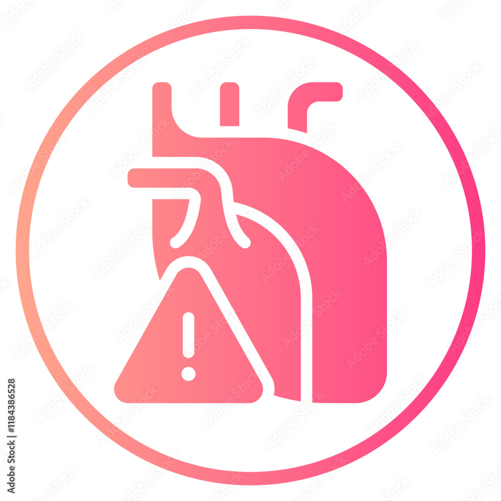 heart attack gradient icon heart attack gradient icon