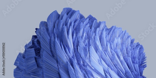 3d render of blue detailed shape. Dynamic futuristic background.