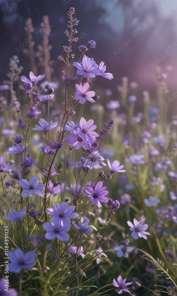delicate wildflowers in shades of purple and blue, abstract flowers, purple flowers delicate wildflowers in shades of purple and blue, abstract flowers, purple flowers