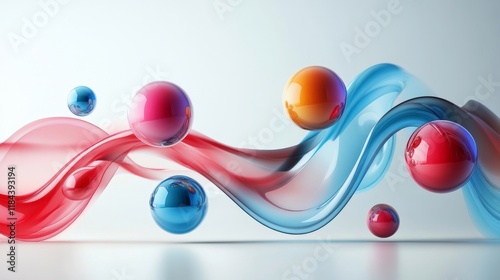 Color curve consisting of Abstract balls