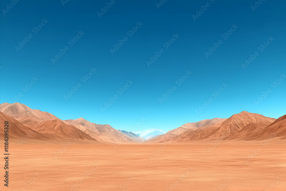 Naklejka premium Desert Landscape 3D Render