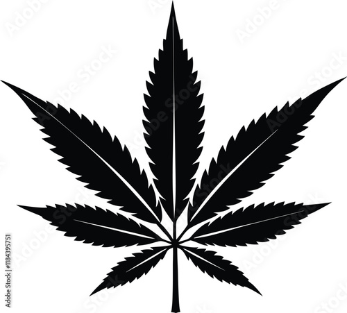 Marijuana cannabis hemp leaf silhouette, Marijuana leaf silhouette