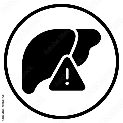 liver glyph icon