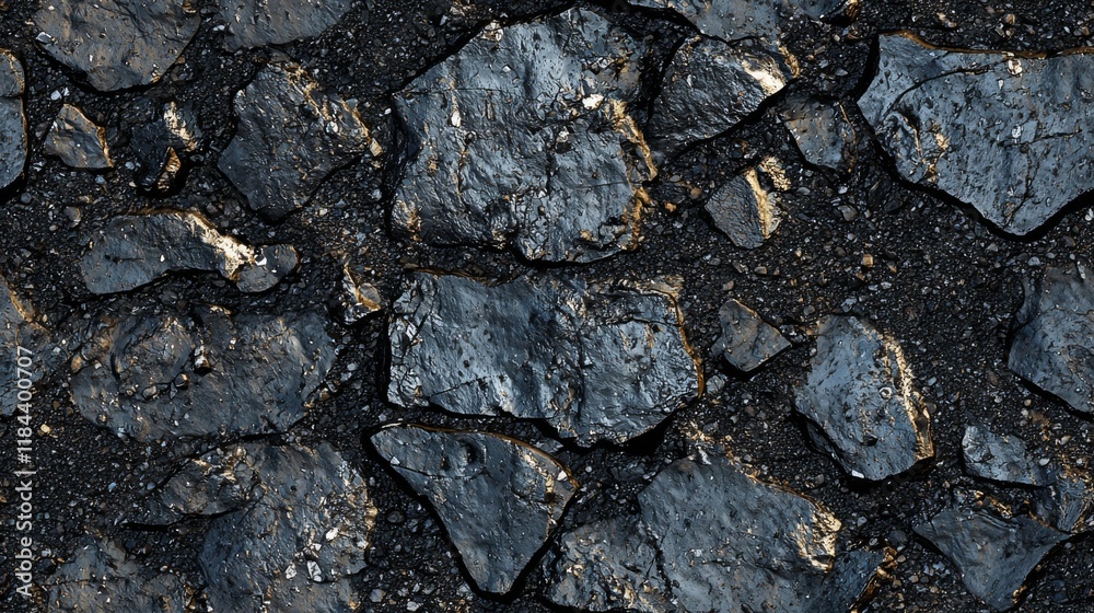 custom made wallpaper toronto digitalA close-up view of dark, rugged rocks, showcasing their textured surfaces and scattered gravel, evoking a natural, earthy aesthetic.