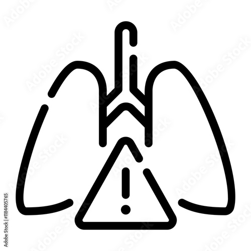 lungs line icon