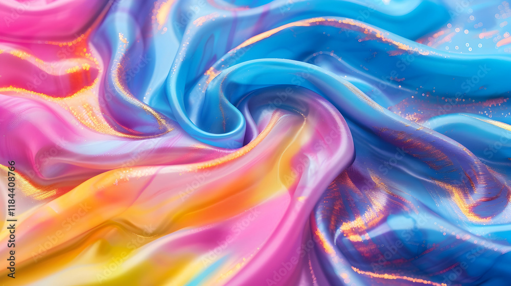 Obraz premium Abstract Swirling Silk Fabric Background