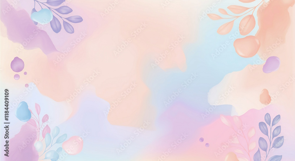 a background of pastel hues blending softly like a watercolor painting, with splashes of light peach, lavender, and baby blue. Ideal for beauty and wellness ads. a background of pastel hues blending softly like a watercolor painting, with splashes of light peach, lavender, and baby blue. Ideal for beauty and wellness ads.
