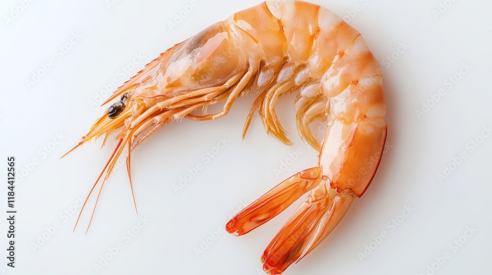 Raw shrimps displayed in isolation on a white background, showcasing the texture and appearance of raw shrimps in a clean and simple presentation for culinary and food related concepts. Raw shrimps displayed in isolation on a white background, showcasing the texture and appearance of raw shrimps in a clean and simple presentation for culinary and food related concepts.
