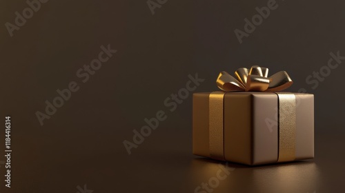 Elegant Gift Wrapped in Golden Ribbon