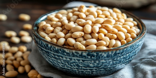 Nutritious salted lupini beans make for a healthy snack option. Enjoy the protein packed benefits of these salted lupini beans as a delicious and wholesome choice for snacking. photo