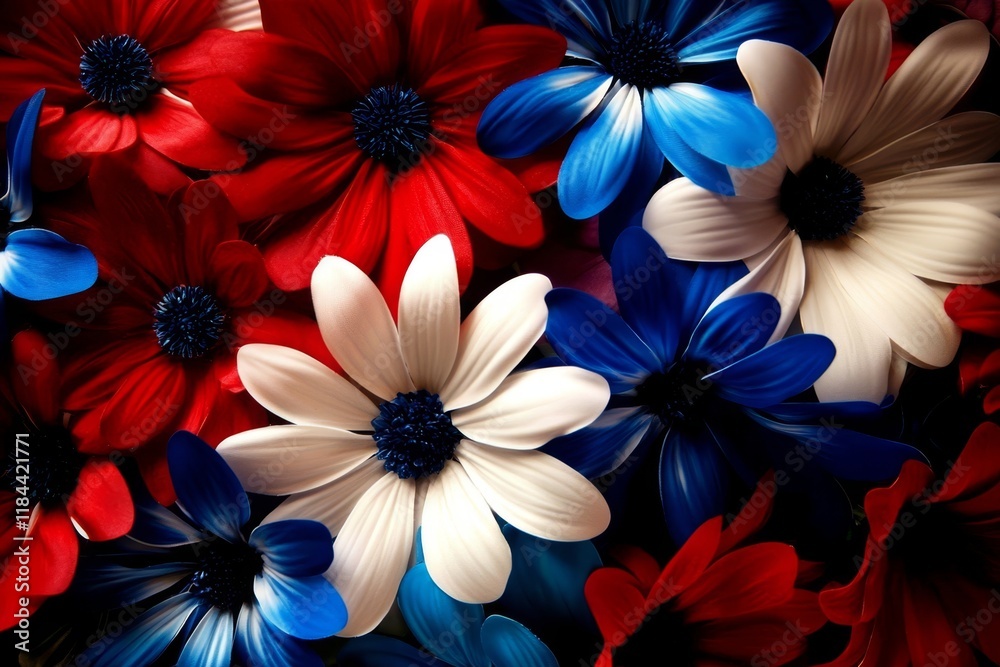 Fototapeta premium Incorporate patriotic colors in your garden with these flowers.