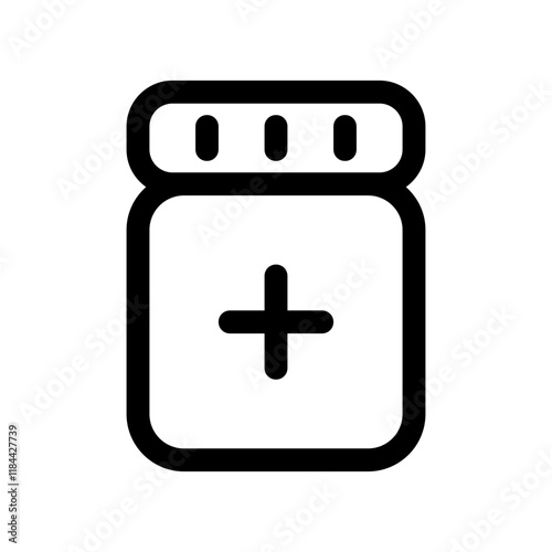 multivitamins icon with line style, perfect for user interface projects
