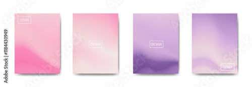 set of abstract background with beautiful gradation color, colorful background for poster flyer banner backdrop.vertical banner.cool fluid background vector illustration